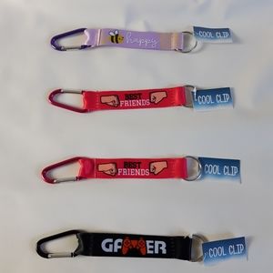 New Set of 4 Lanyard Keychains
